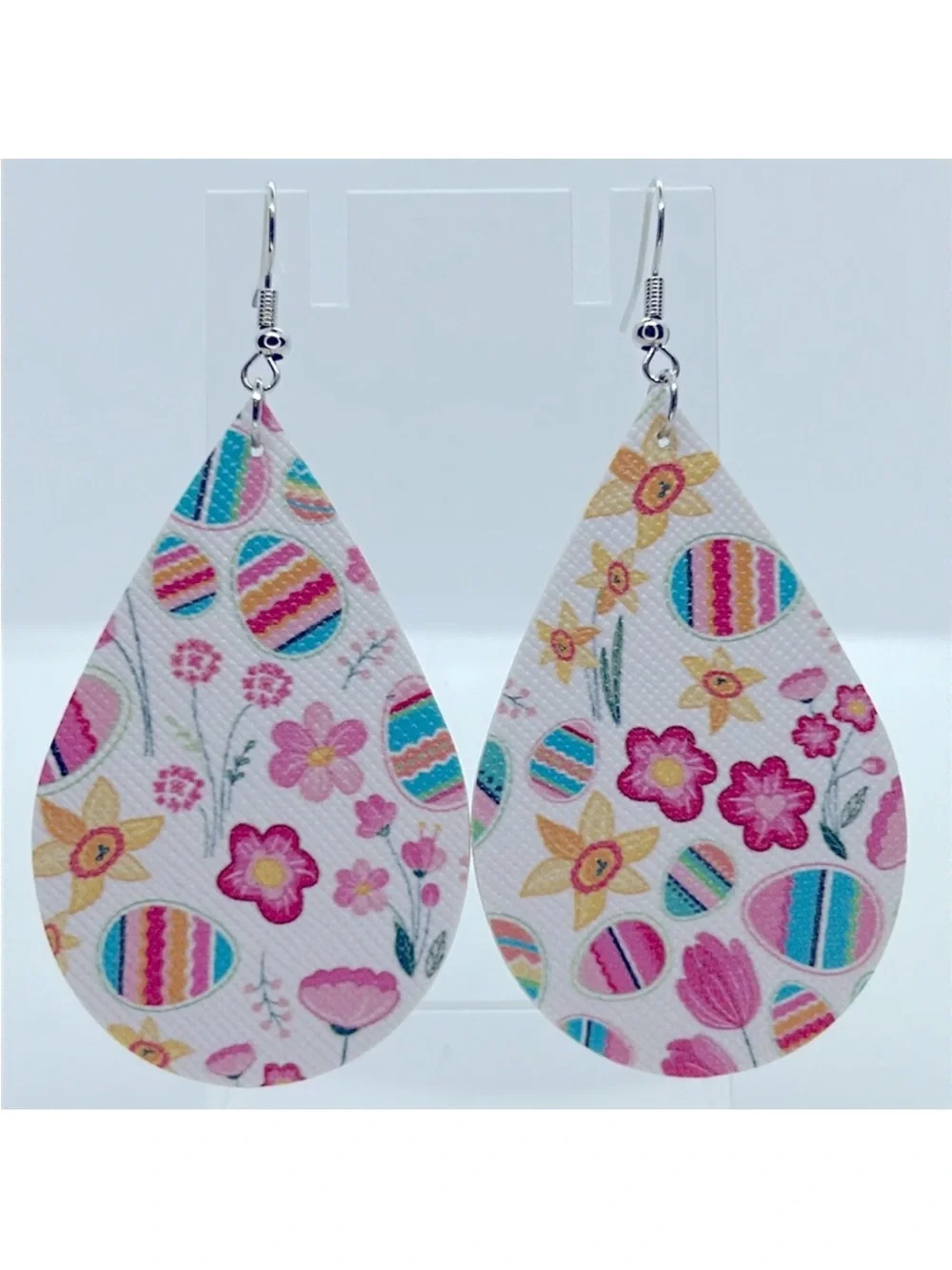 Faux Leather Dangle Earrings Spring Easter  Fashion Jewelry